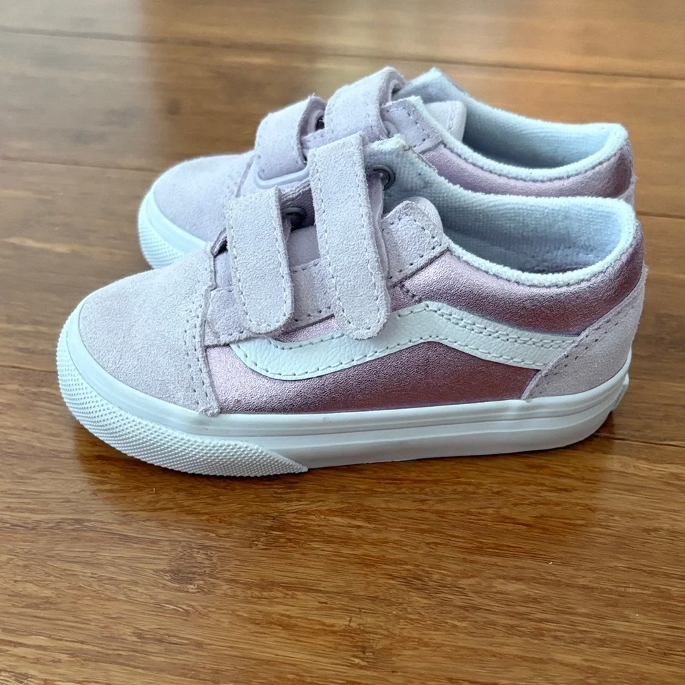 Vans Toddler Lavender/Pink Velcro Sneakers, NWOT - Picture 3 of 7